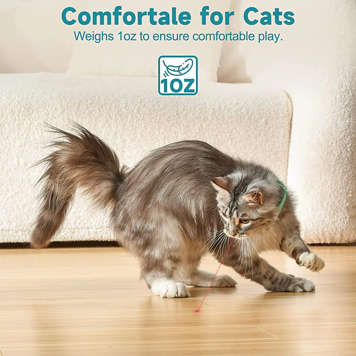 ATUBAN Pet Smart Cat collare Laser giocattoli per gatti, collare