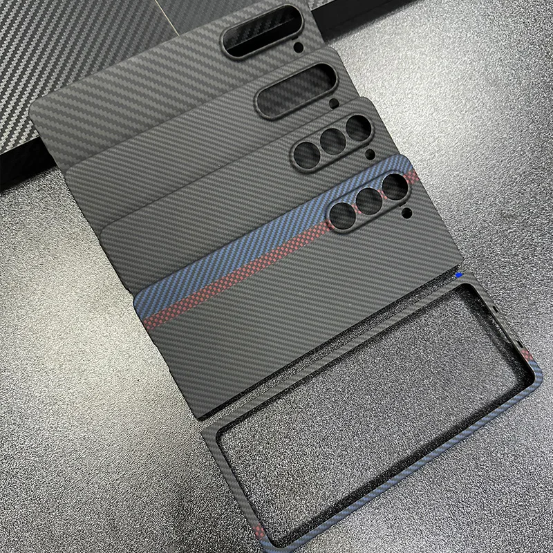 

Real Aramid Carbon Fiber Phone Case Cover On For Samsung Galaxy Z Fold 3 4 5 5G Global ZFold Fold5 Fold4 ZFold5 z5 5z 256/512 GB