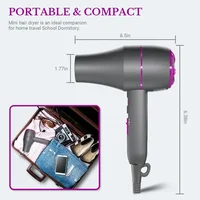 Professional Hair Dryer 1800W Powerful Hot and Cold Strong Wind Blower Constant Temperature  Collecting  Air Comb Nozzle Gear 2