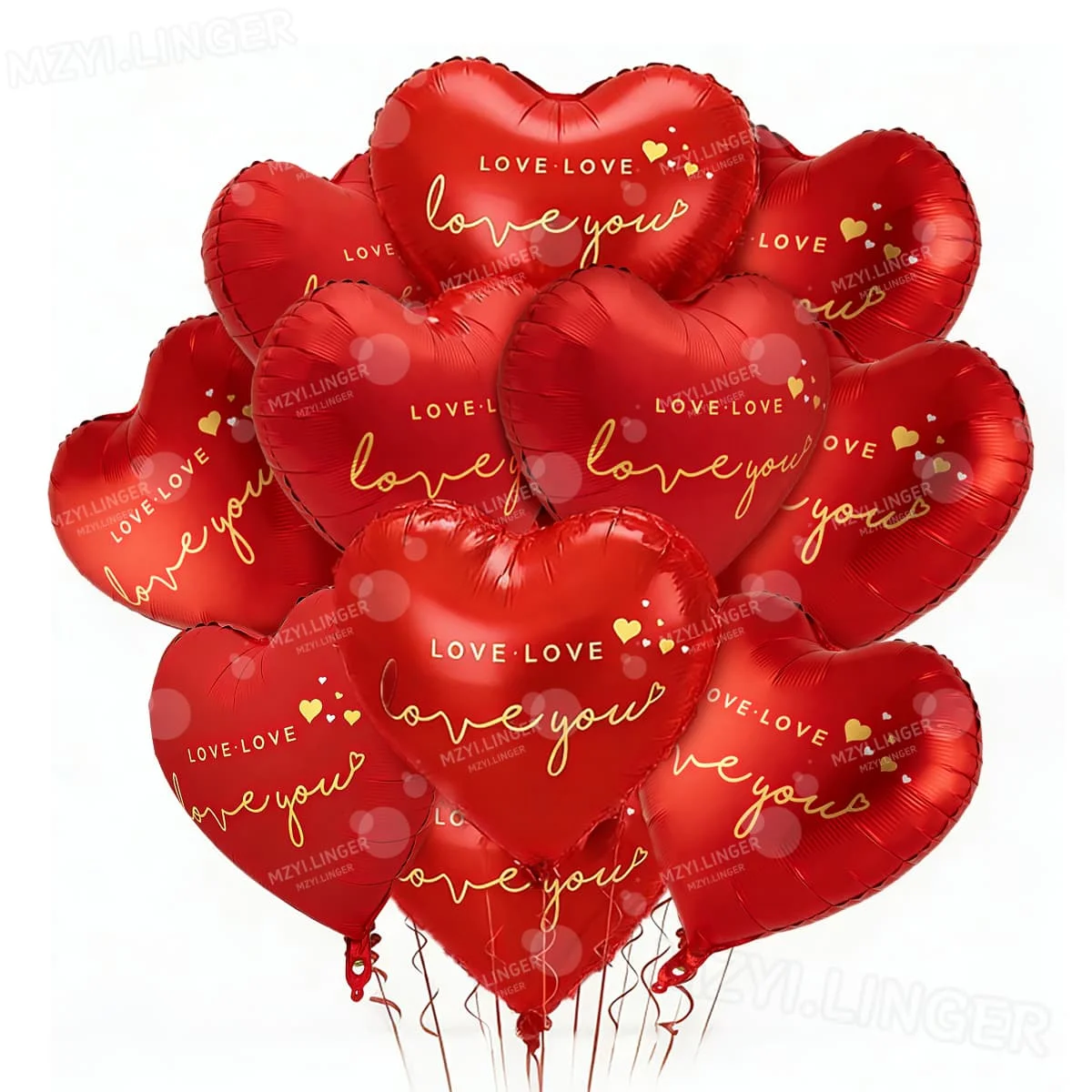 18 Zoll 'Love You' Liebesballon, Dekoration für Valentinstag, Hochzeitstag, Geburtstagsfeier, Atmosphäre-Dekoration