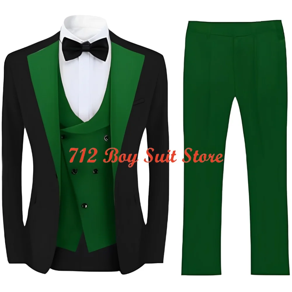 Boys Suit 3 Piece Suit Jacket Pants Vest Formal Wedding Tuxedo Kids Blazer 2-16T Clothes