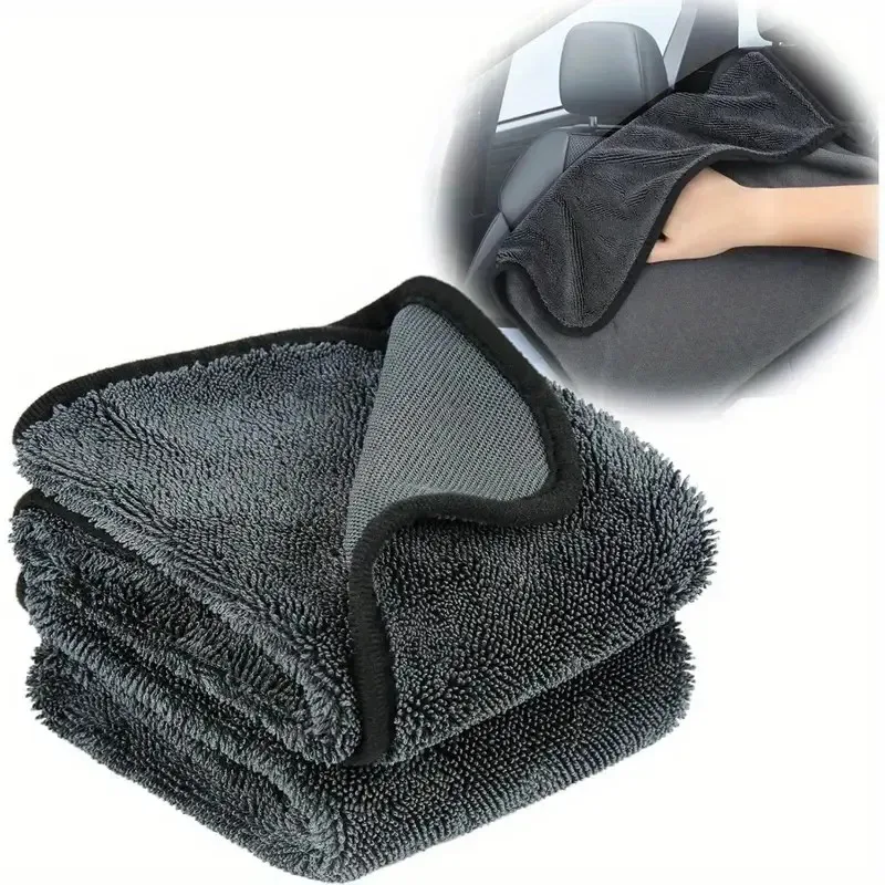 3-teiliges, besonders saugfähiges Mikrofaser-Reinigungstuch – weiches, langlebiges und schnell trocknendes Handtuch für den Einsatz in Autos, Zuhause und im Badezimmer