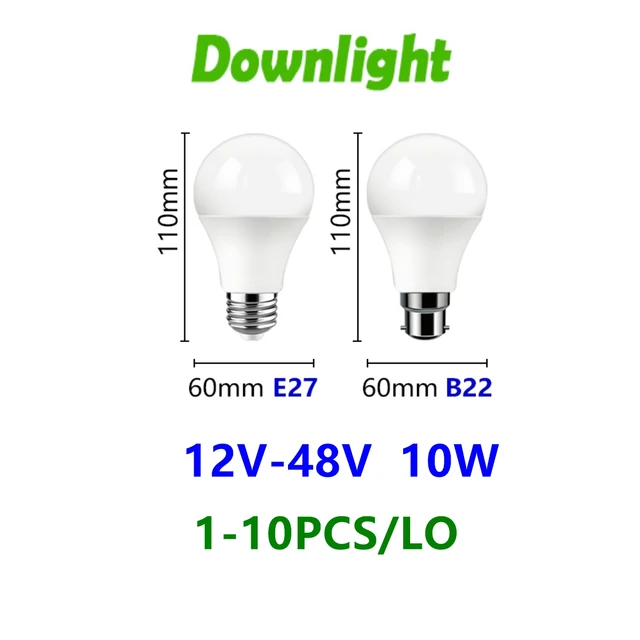 Foco LED A60 12V (Bajo Voltaje) 3000K – Spokinsa