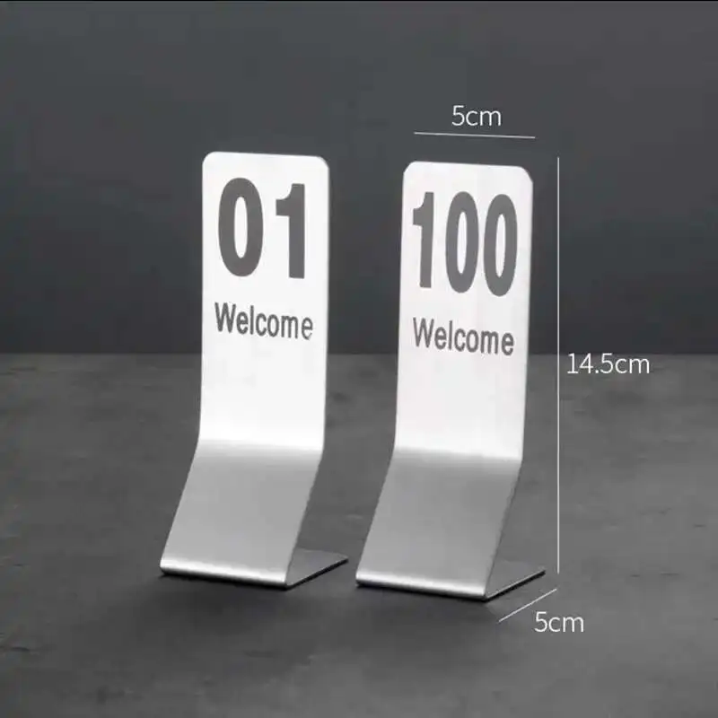 1pcs Metal Wedding Table Numbers Stand 1-100 Optional Banquet Restaurant Party Decorate Place Card Holder Stand