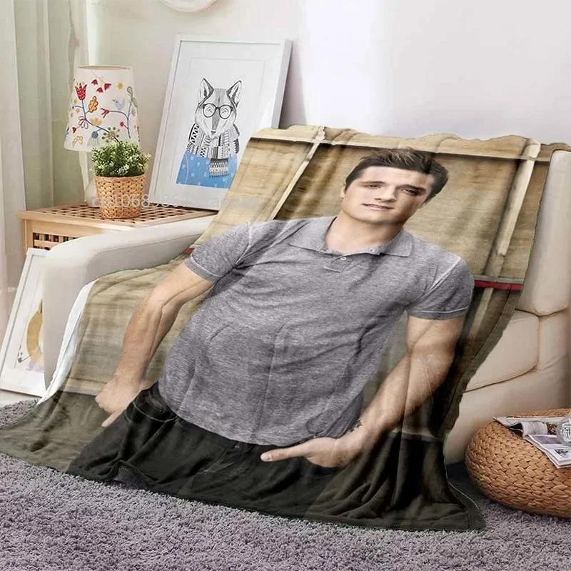 Josh Hutcherson Poster Printed Flannel Blanket Soft Comfortable Home Travel Bed Plush Birthday Gift Fans Gift 3