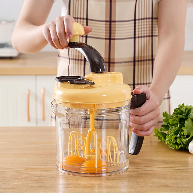 Mixer Food Processor Kitchen Manual Powerful Egg Blender Meat Grinder  Vegetable Chopper Shredder Stainless Steel Blade Cutter - AliExpress