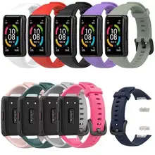 

19 Colors Silicone strap Compatible with Huawei Band 6/Honor Band 6 Replacement smart bracelet strap for Huawei Band 6 strap