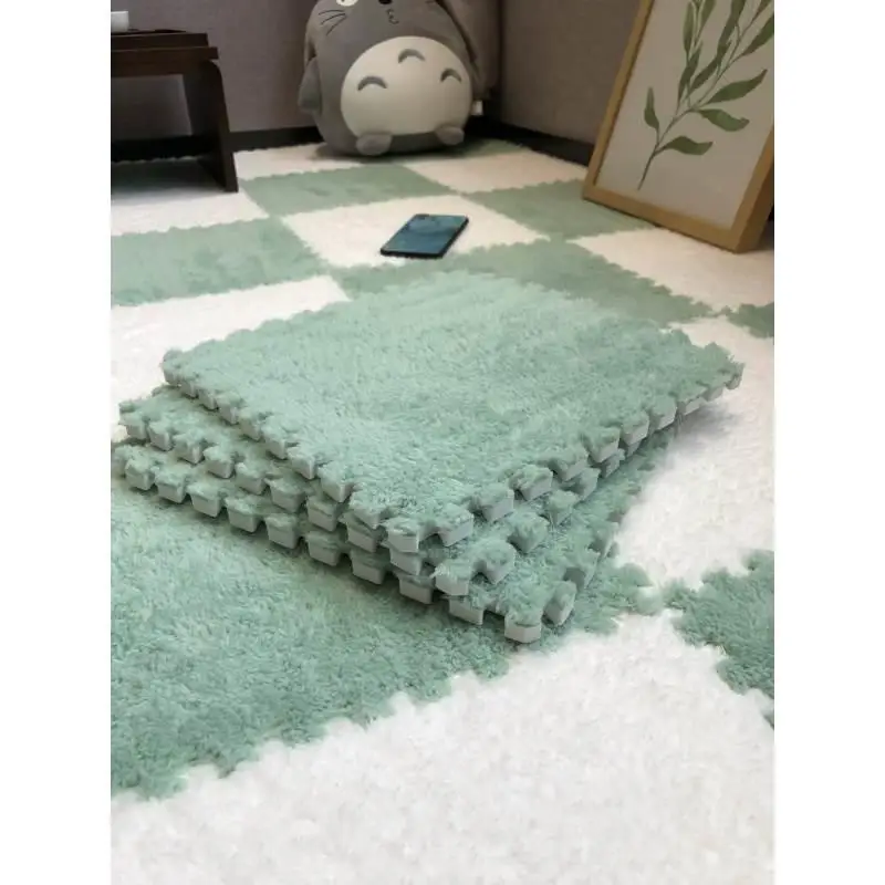 포근한 매트 일본 스타일 포근한 매트 거실 접착형 자르기 가능 전체 깔기 매트 침실 매트 거실 매트 거실 매트