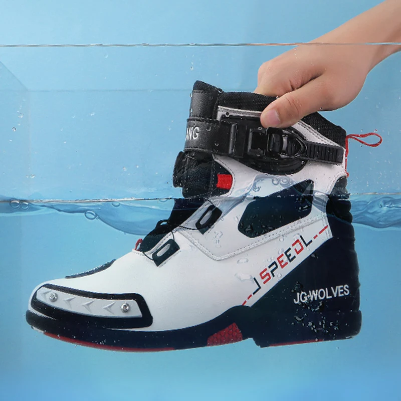 Motorcycle Boots Men Women Knight Outdoor Riding Anti-slip Shoes Bicycle Mountain Racing Road Speed Autumn