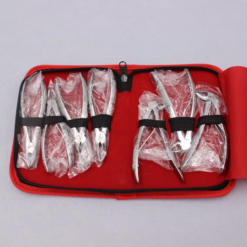 

7pcs Stainless Steel Dental Forceps Children's Tooth Extraction Forcep Pliers Kit Orthodontic Dental Lab Instruments Tools