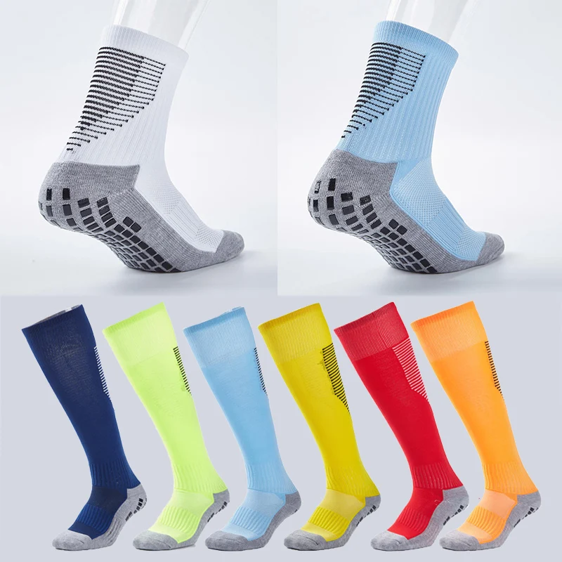 

New Coming Mid Tube Anti Slip Soccer Socks Men Women Long Knee High Football Socks Silicone Grip Sport Towel Bottom Socks