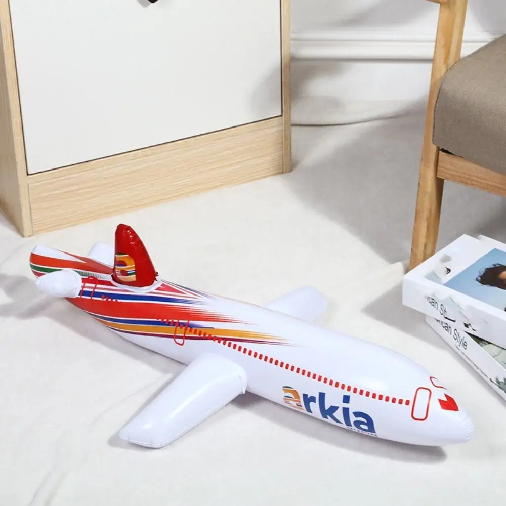 80cm Inflatable Airliner Toy Classic Toy 2 Colors Aircraft Planes Inflatable Airliner PVC Float Airplane Kid Birthday Gift 2