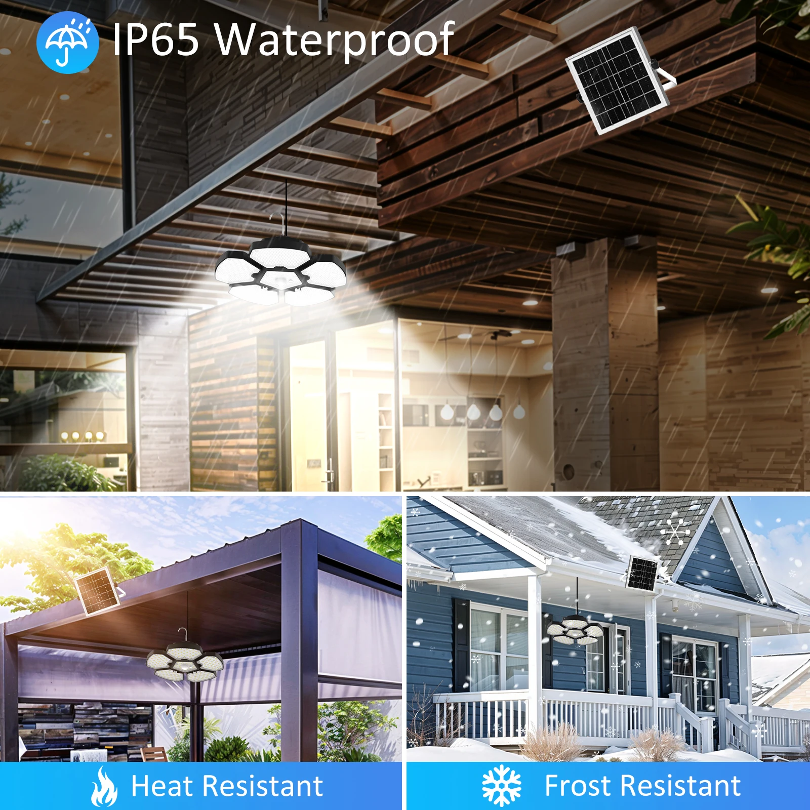 Solar Shed Light Indoor Outdoor Garage Balcony Motion Sensor Pandent Lights  156LEDS Waterproof Courtyard Security hanging Lamp - AliExpress, image size:1600x1600