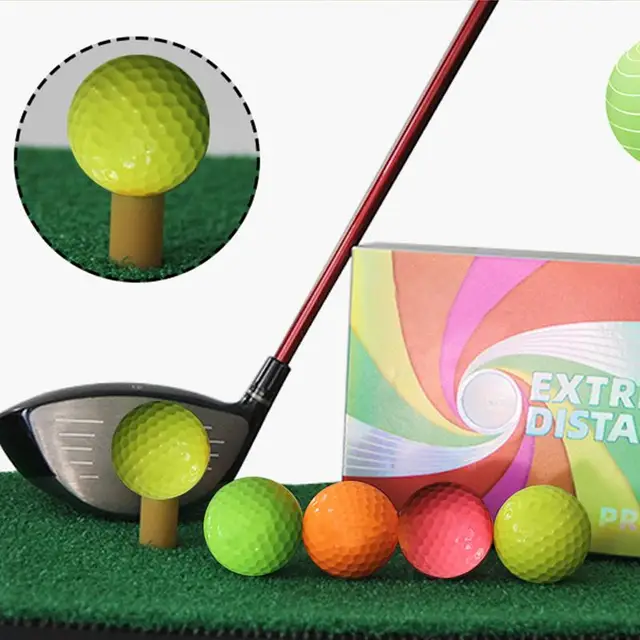 Golf Practice Balls 12X Double Deck Ball Golf Match Balls Professional Golf Balls Double Layer Golf Ball High Performance 6