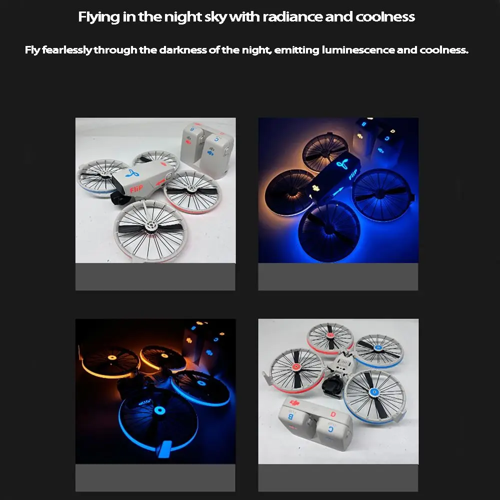 Anti-Scratch Drone Luminous Stickers Waterproof Removable Color Change Sticker Night Drone Warning Safety for DJI Flip