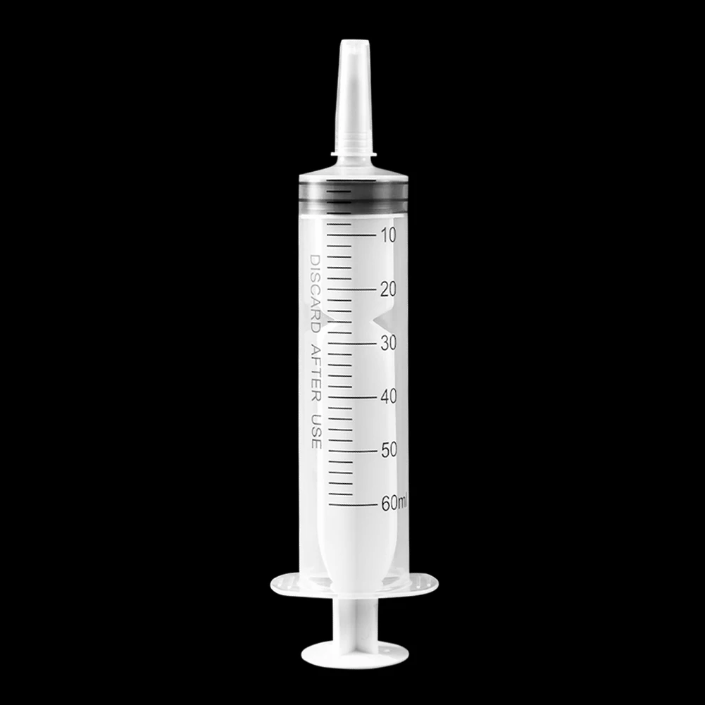 60ml Syringe Glue Filling Measuring Syringe Nutrient Sterile Health Without Needle Watering Refilling for Industrial Hydroponics