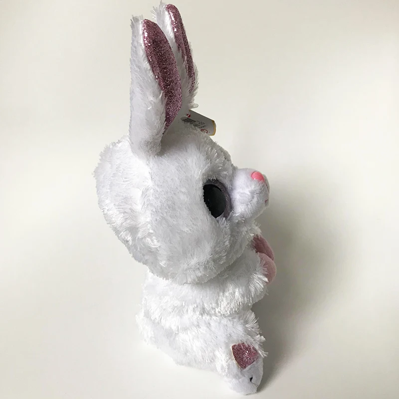 TY Beanie Slippers Glittery Eyes White Easter Bunny Rabbit 6