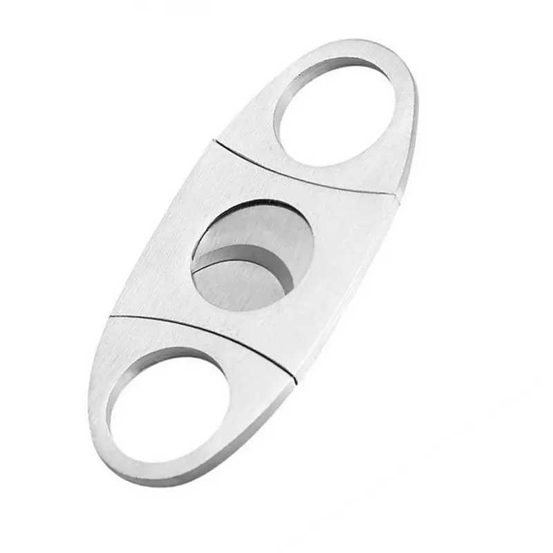 

Stainless Steel Cigar Cutter Metal Classic Guillotine Scissors Stainless Steel V-shaped Cigar Cutter Cigar Smoking Accessories