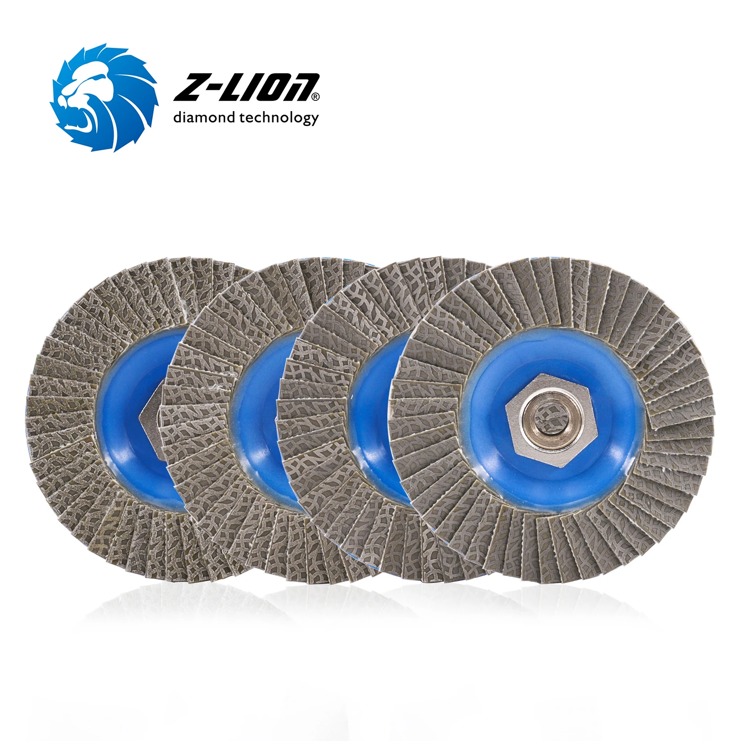Z-LION 115mm Flap Sanding Disc Grit60/120/200/400 For Angle Grinder Stone Jewerly Polishing Tool Diamond Abrasive sanding flap disc