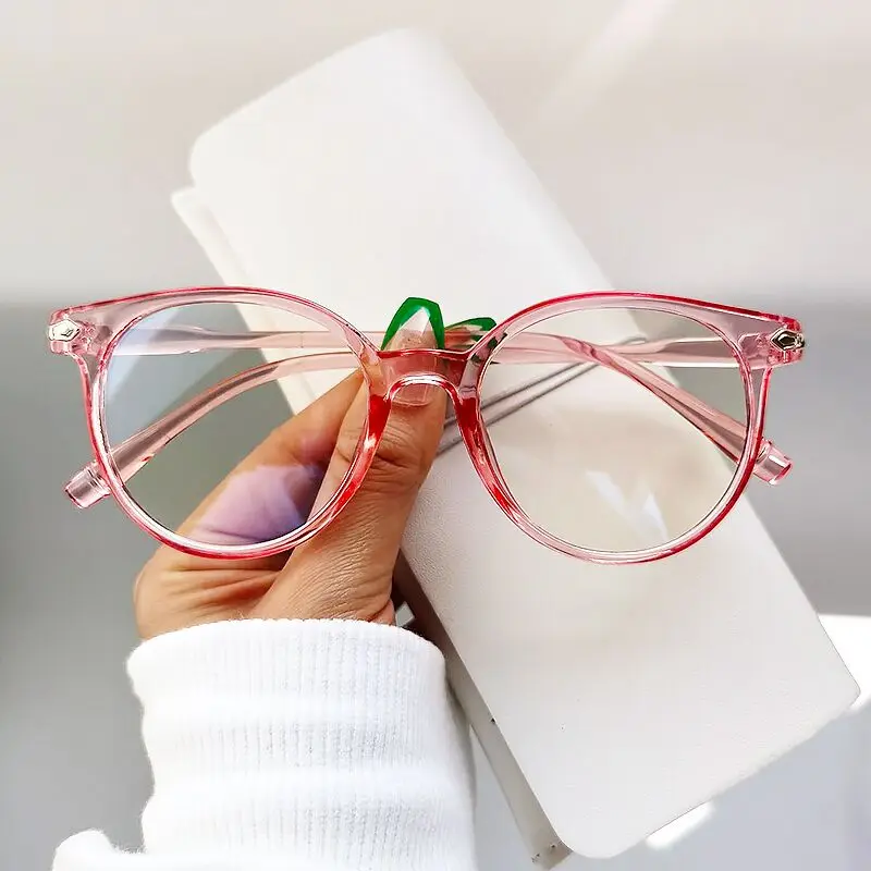 Pink Cute Clear Glasses Clear Glasses Trendy Non Prescription
