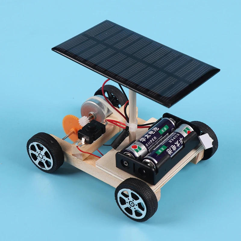 1pc Assemble Solar Car Creative Inventions Motor Ability Of Children Active Thinking DIY Electronic Kit Technology Toys For Kids