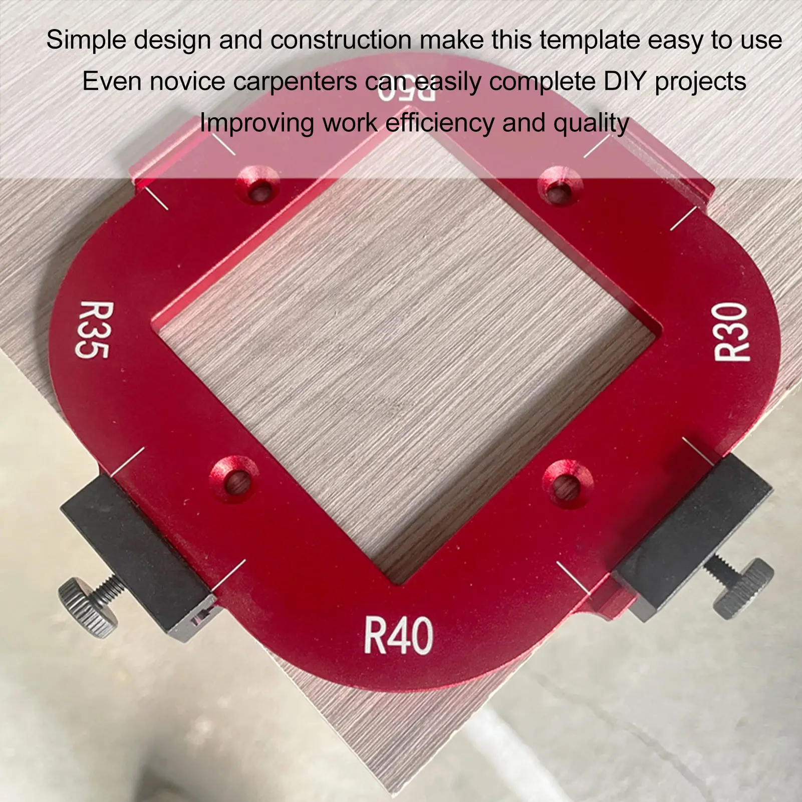 Corner Radius Template 4 in 1 Round for Positioning Bit Jig Router Trimming Machine Woodworking Router Round Corner Template