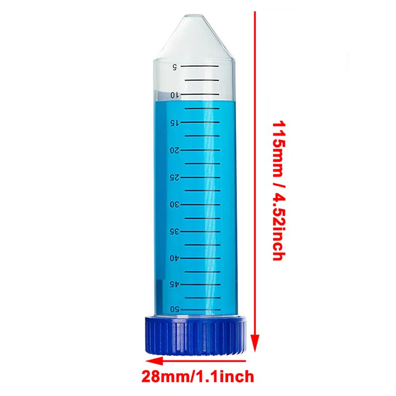 10pcs 50 Ml Plastic Screw Cap Sharp-bottom Centrifuge Tube with Scale Independent Centrifuge Tube Laboratory Accessories centrifuge tube