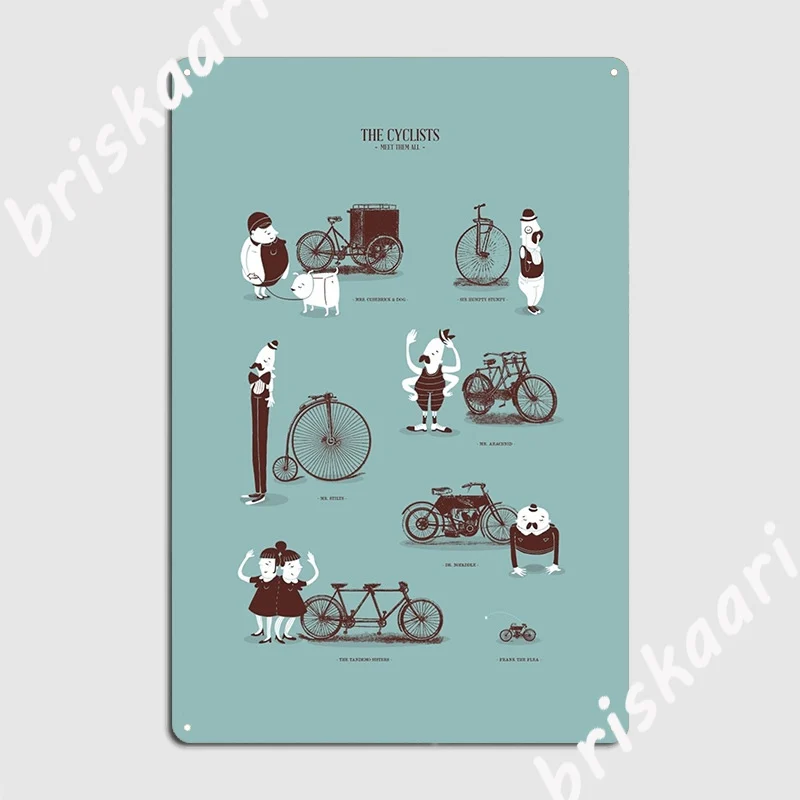 

Значок с велосипедистами, металлический плакат, Настенная роспись, пещера, винтажный жестяной плакат