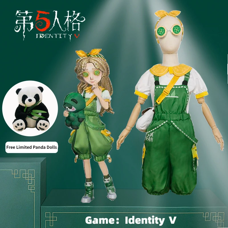 

Game Identity Ⅴ Girls Cosplay Costume Little Girl Gun Gun Partner Survivor Children Outfits Anime Green Little Girl 6 Pieces Set