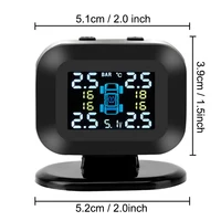 Car TPMS Digital Auto Security Alarm Systems USB TPMS External Tyre Sensors Mini Car Tire Pressure Monitoring System LCD Display - Image 4