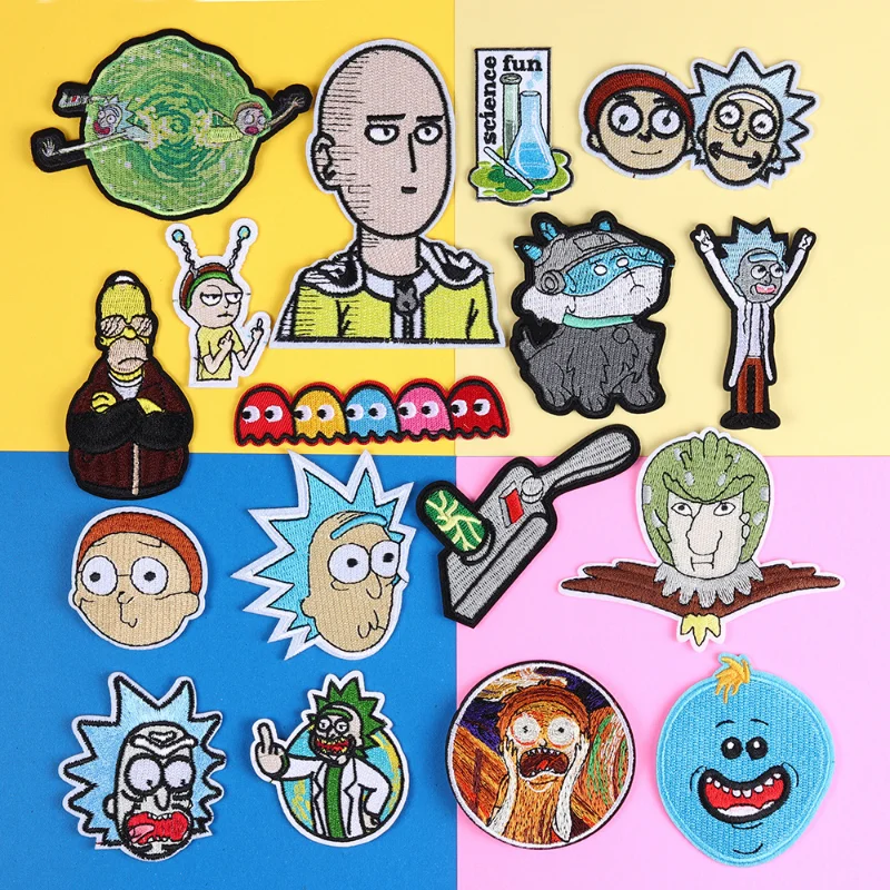 

Anime Cloth Ironing Patch Kawaii Clothes Cartoon Stickers Applique Iron on Clothing Sew on Embroidery Patches Garment Deco Gifts