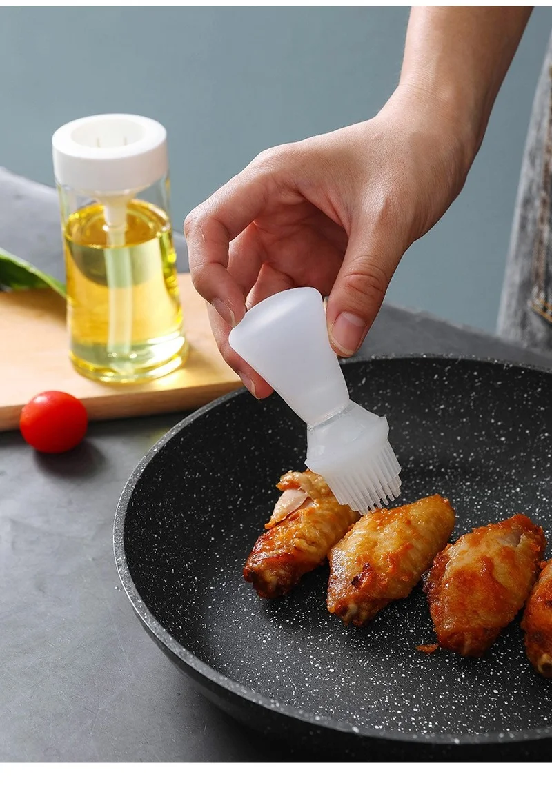 

Kitchen Accessorie Silicone Oil Brush Oil Bottle Barbecue Grill Oil Brush Baking Pastry steak Liquid Oil Brushes Baking BBQ Tool