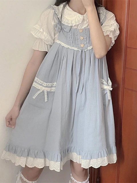 Em promoção! Houzhou Kawaii Estilo Preppy Conjuntos De Vestido Das