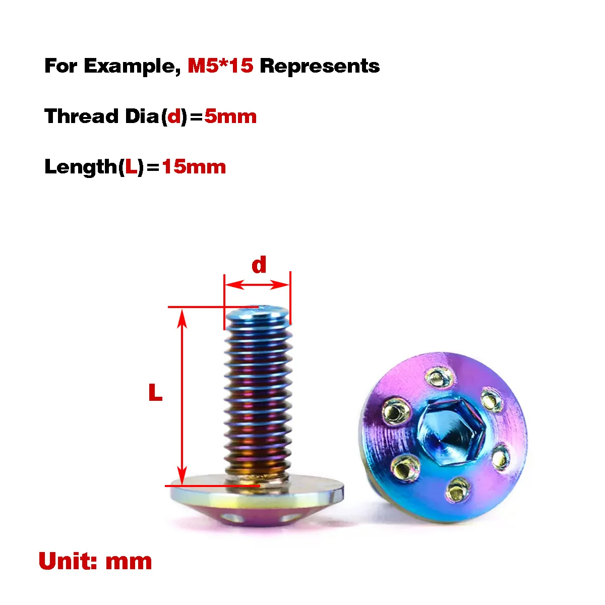 

304 Stainless Steel Electric Motorcycle Brake Disc Modification Screw