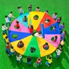 Multi Person Interaction Outdoor Toy Whack-a-mole Rainbow Umbrella Parachute Game Rainbow Umbrella Parachute Children Toys 1