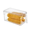 Refrigerator Fresh Handle Organizer Drainable Fruit Vegetable Dumpling Egg Storage Box with Handle Food Storage 5