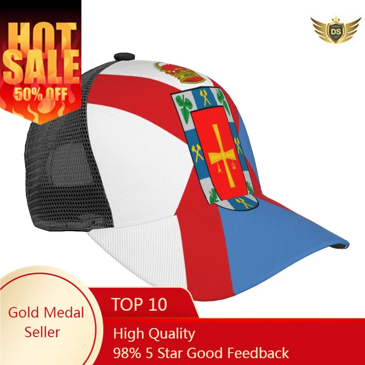 

Unisex Cap Casual Mesh Baseball Cap El Bierzo Flag Adjustable Snapback Hat For Hip Hop Trucker Cap