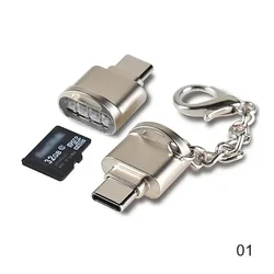 Compact USB 3.1 OTG Card Reader and Adapter (Silver)