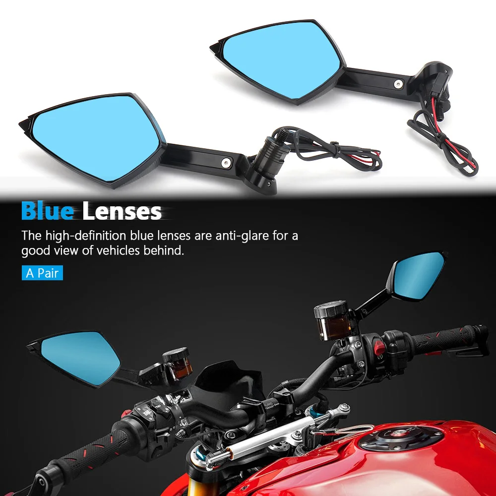 

New Motorcycle Mirror LED Turn Light Signals Rear View Rearview Mirrors For Ducati Streetfighter V4 STREETFIGHTER V4