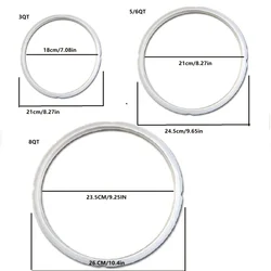 Food Grade Silicone Sealing Ring for Pressure Cookers - Durable Alternative to Rubber Seals (3qt)