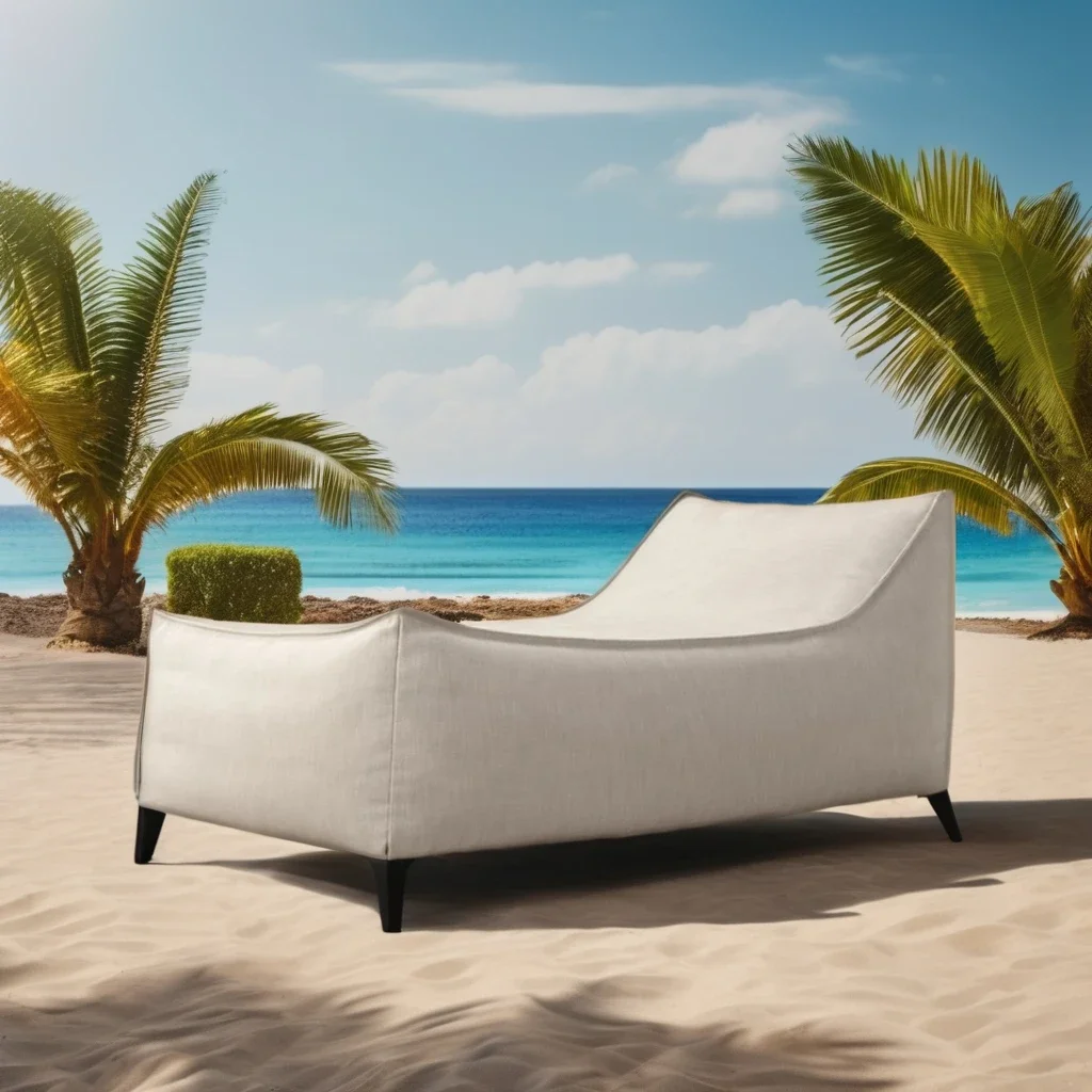 Outdoor Patio Garden Set Modern Italian Design Iconic Bean Bag Ibizan Chaise Aluminum Outdoor Sofa Set