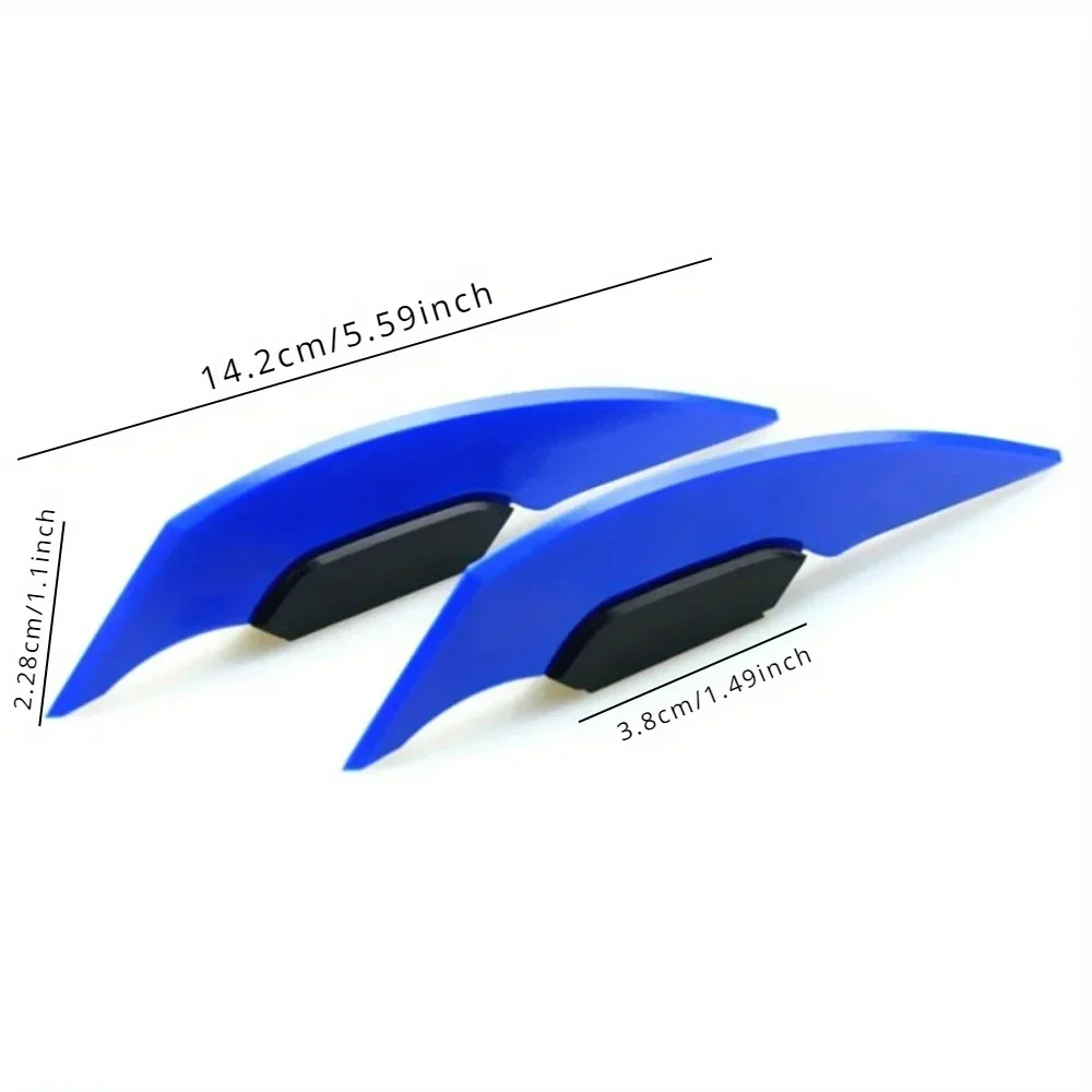 1Pair Universal Motorcycle Winglet Aerodynamic Spoiler Dynamic Wing Decoration Sticker for Motorbike Scooter