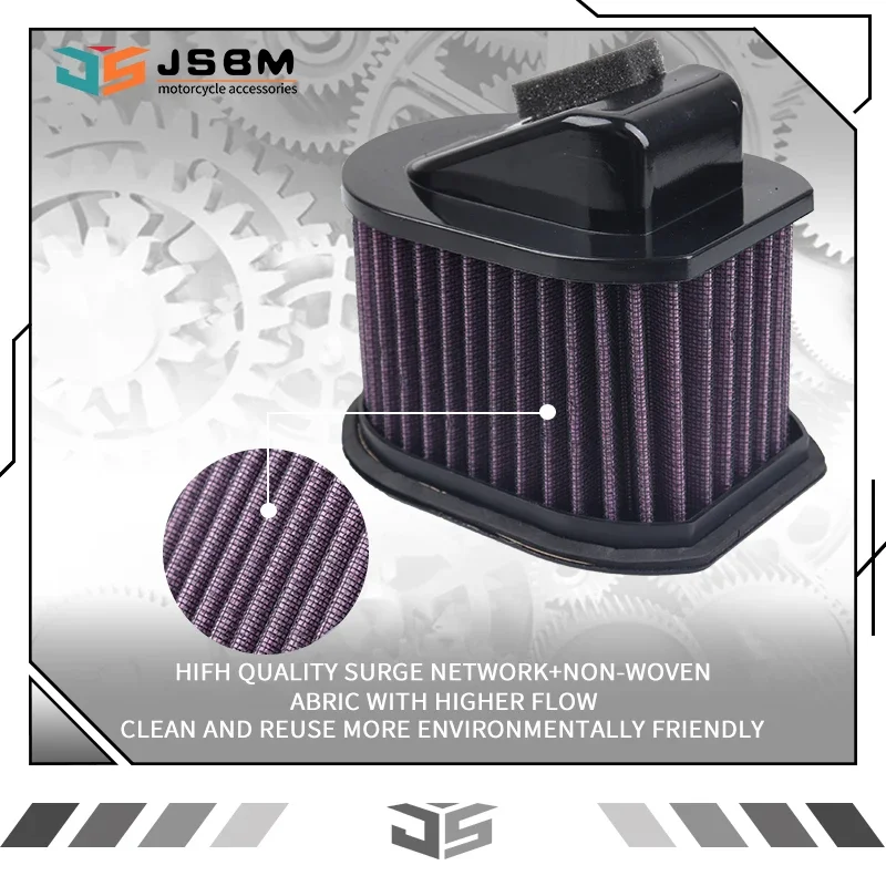 

JSBM Motorcycle Washable Air Filter Intake Cleaner For Kawasaki Z800 Z750 2004- 2007 2008 2009 2010 2011 2012 Z1000 ZR1000 03-09