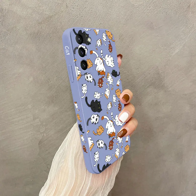 thumbnail image 1 of Cat Rolling Phone Case For Samsung Galaxy S23 S22 S21 S20 Ultra Plus FE S10 S9 S10E Note 20 ultra 10 9 Plus Cover, 1 of 5