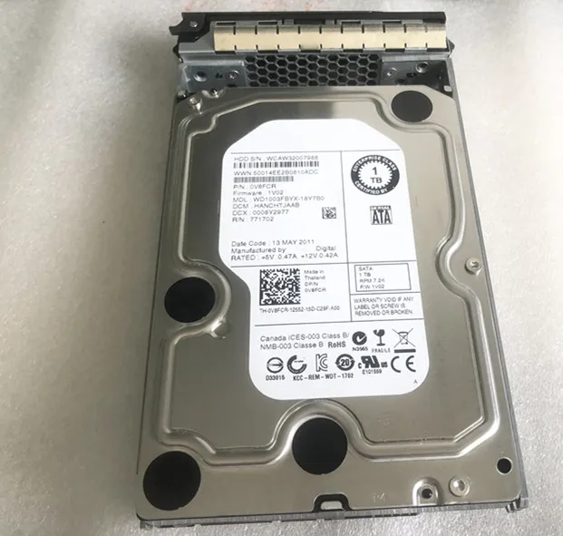 

Жесткий диск 0V8FCR V8FCR 1T SATA 7200 3,5 'WD1003FBYX HDD