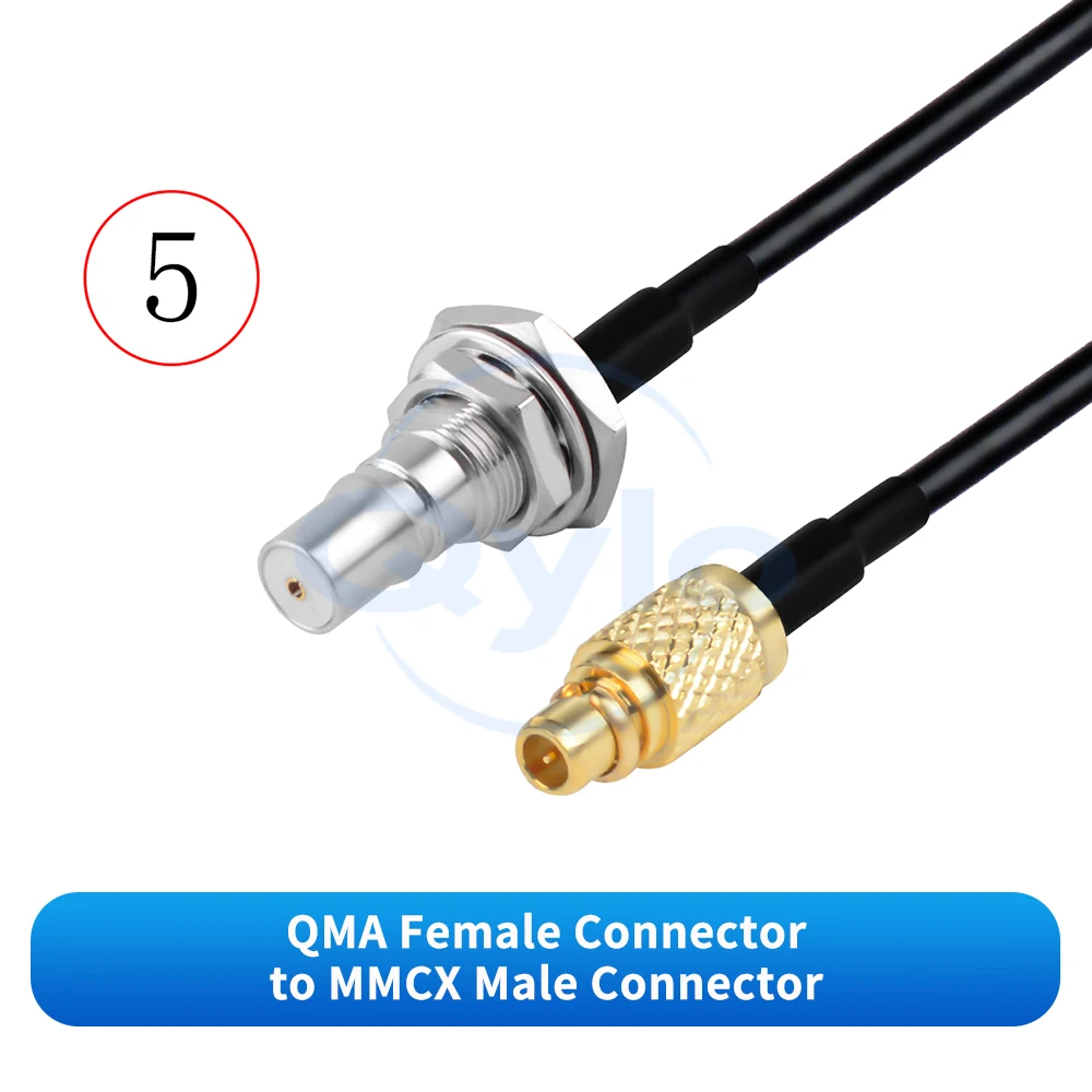 QMA auf MMCX Stecker/Buchse Adapterkabel Verbindungskabel Antenne HF-Verlängerungskabel Hohe Flexibilität RG174 TPU-Kabel (1 Stück) – Detail 7