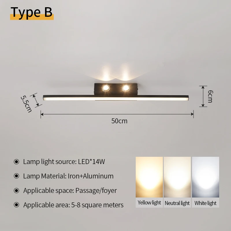 ตัวเลือกสินค้า โคมไฟเพดาน LED 3 สี ตกแต่งบ้านสไตล์โมเดิร์น