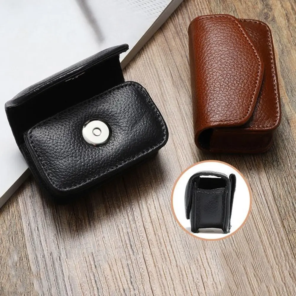 Classic Portable Leather Glasses Case with Folding Design