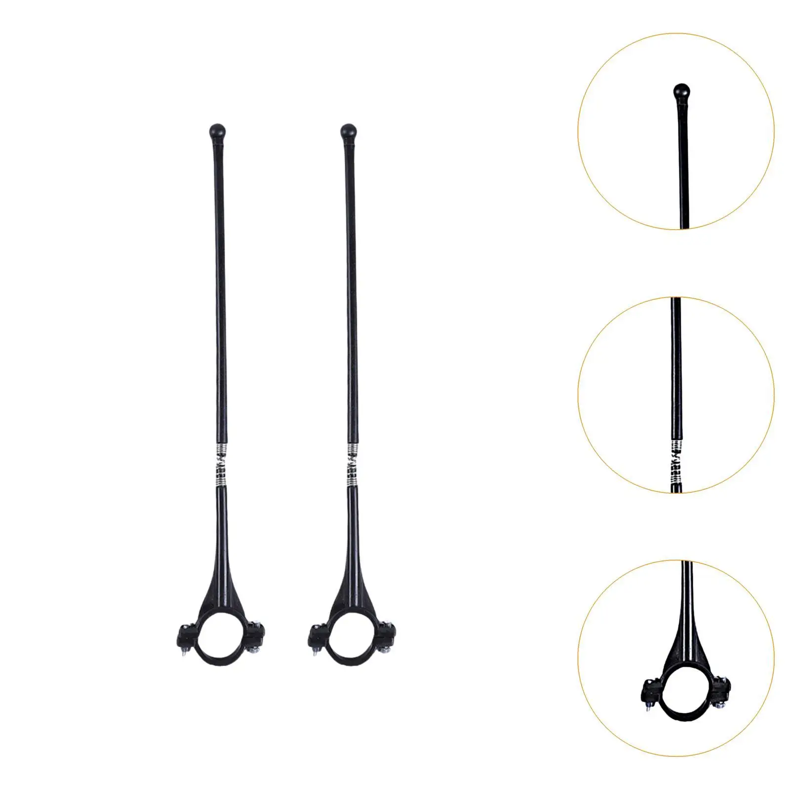 2x Bike Flagpole Set 25mm Handlebar Diameter with Spring Connection Cycling Handlebar Holder Motorcycle Flagstaff