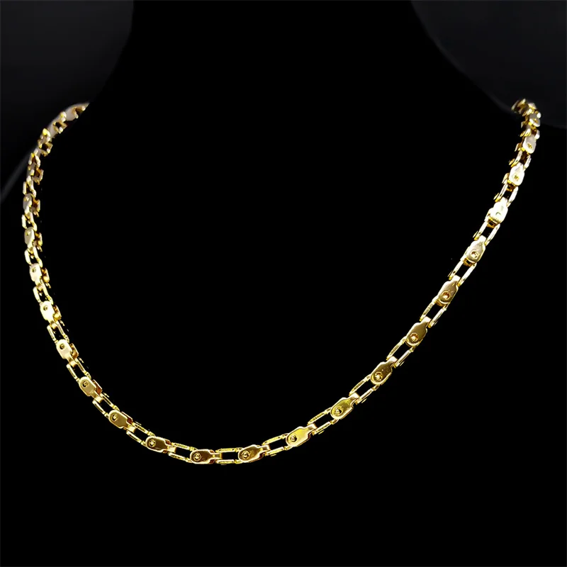 COLLANA IN ACCIAIO A CATENA SPESSA ODIO TUTTI ORO - Modì Modà